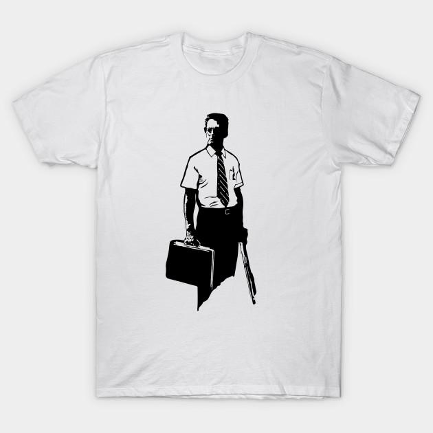 

Men Black Print T-shirt Falling Down No-Cut Transfer Paper Print Cotton Tshirt L білий