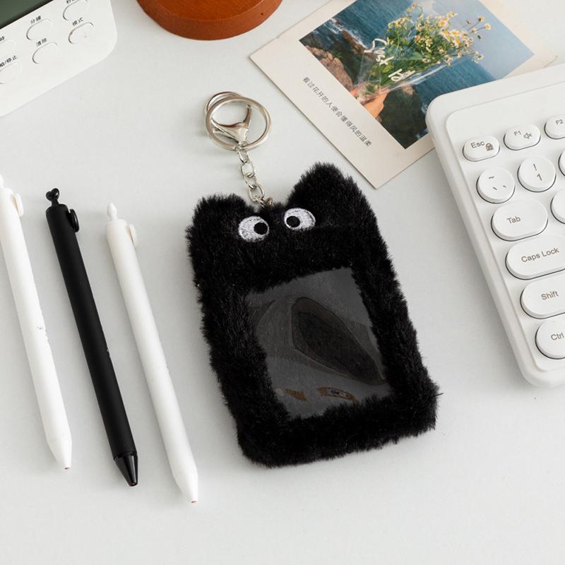 Cartoon Animal Characters Plush Album Card Holder Bus Card Bank ID Card Protective Display Sleeves Backpack Pendant Gifts