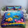 "Underwater Friends Kids Decor Set" kid's and adults' bedroom decor, Exquisite three-piece bedding set gift