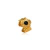Chenhe jewelry women's high-end stainless steel flowers do not fade jewelry light luxury gold opening titanium steel ring