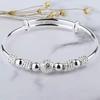 Pulsera elegante de Plata de Ley 925 con pantalla de apertura de pavo real, brazaletes para mujer, accesorios de moda para fiesta y boda, regalo de joyería