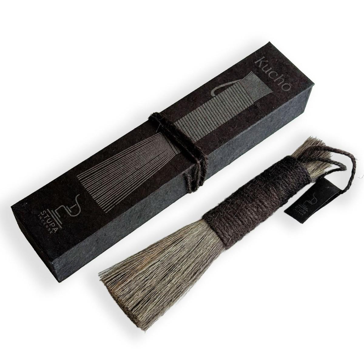 STUPA Handmade Nepal Incense Ash Cleaning Brush Handmade Incense Brush 18cm
