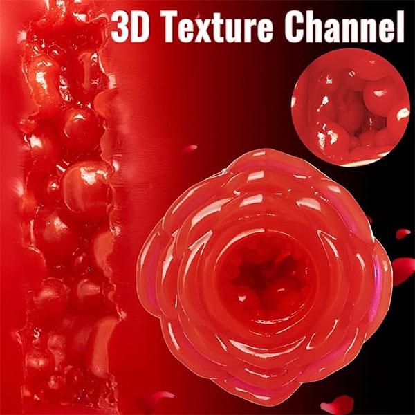 Masturbador Masculino Manual Stroker em Forma de Rosa Reutilizável Copo Masturbador Masculino, Bolso Portátil Bucetas Manga Masturbação Boquete Brinquedos Sexuais Adultos para Homens