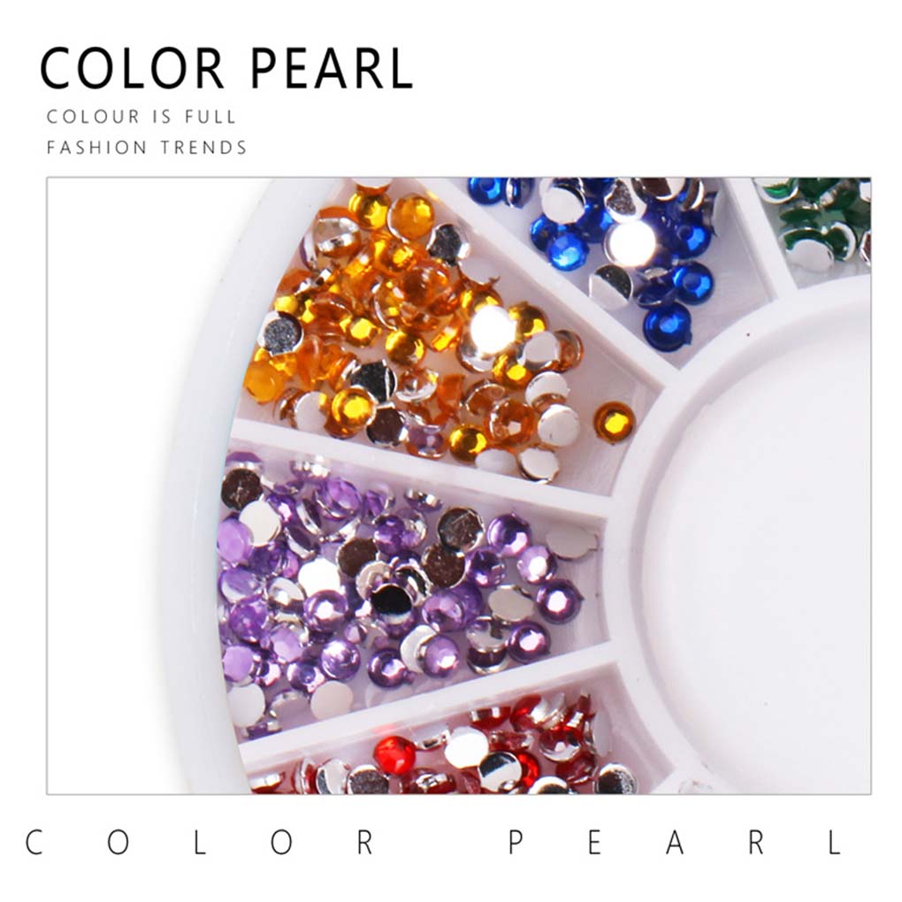 Rhinestone Art Disc Decoration with 12 Colors DIY Manicure Accessories