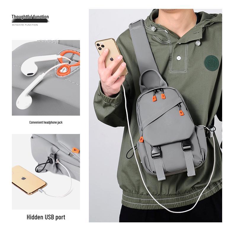 Cross-border Men's Multifunctional Chest Bag - Large Capacity Travel Backpack and Crossbody Shoulder Bag