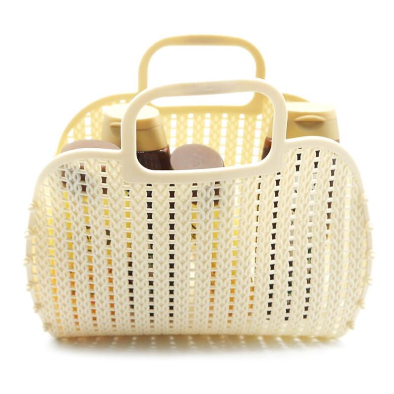 

Portable Bath Basket Beige Pool Shower Bag WBEE8B4