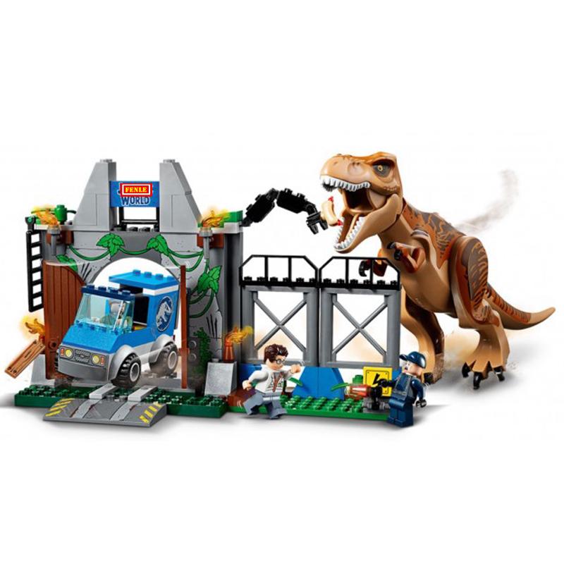 168pcs World Dinosaurs Tyrannosaurus Rex Breakout Building Block Toys