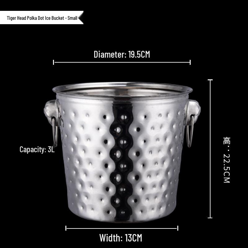 Stainless Steel Tiger Head Ice Bucket for Champagne, Beer, and Wine – Ideal for Bars and KTV.