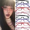 New Harajuku Metal Half Frames Glasses Frame Unisex Vintage No Lens Japanese Cosplay Photography Prop Party Eyewear Accessories