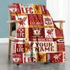 Liverpool Team Customize Your Name Blanket Gift Customizable Blanket Warmthful Decor Suitable For Office Chair Bedding Living Room Office