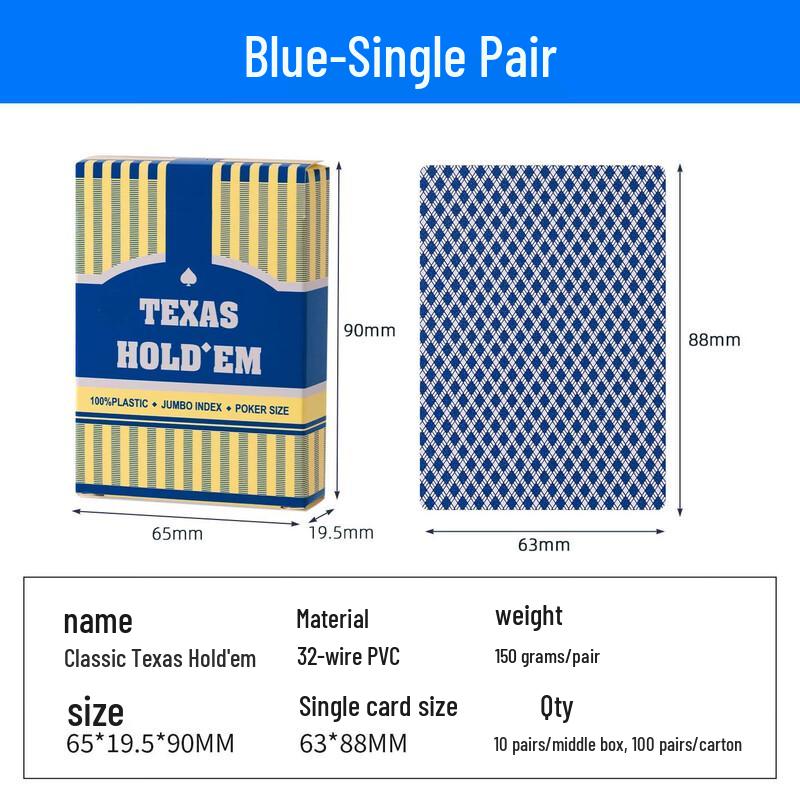 Brangdy Durable Large Print Plastic Playing Cards (3-Pack)