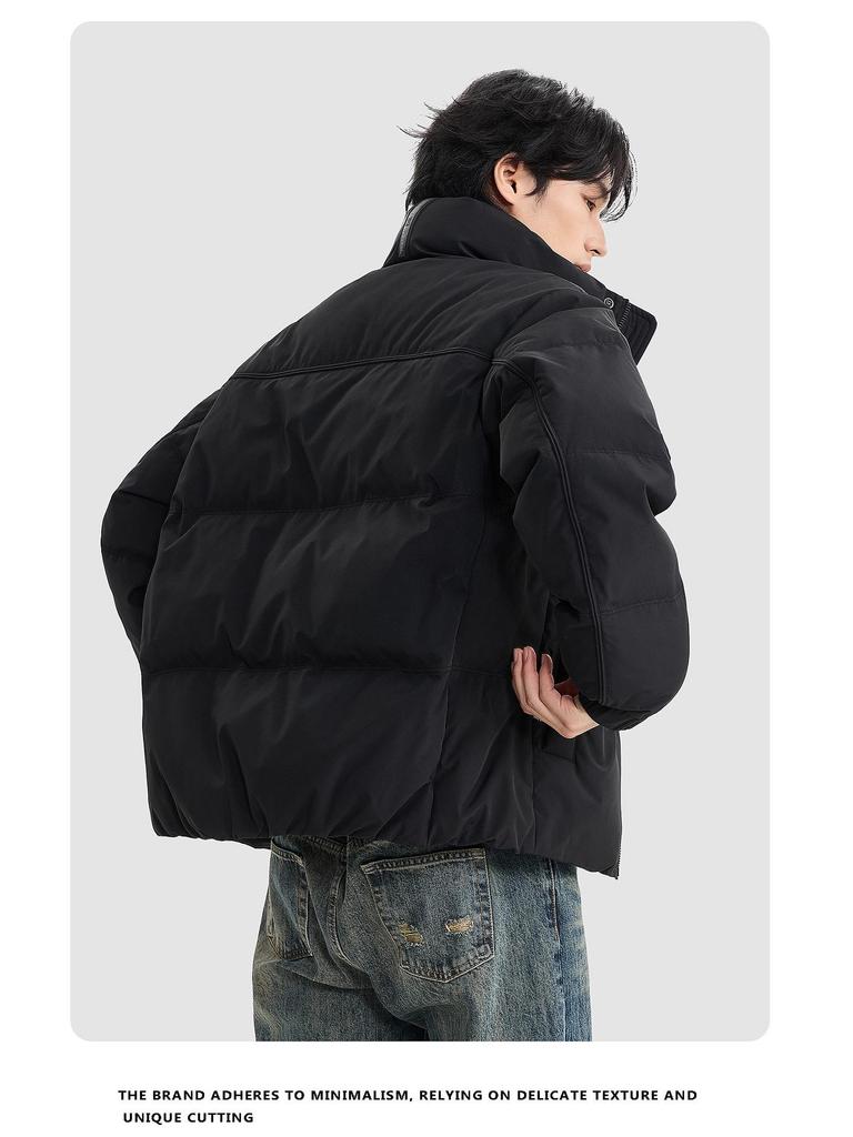 High-End Autumn/Winter American Trend Thick Duck Down Stand Collar Sports Jacket - Men's & Couples Casual Puffer