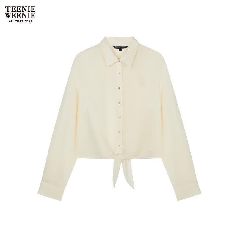 Teenie Weenie Women s Summer 2026 Knot Design Long Sleeve Shirt L