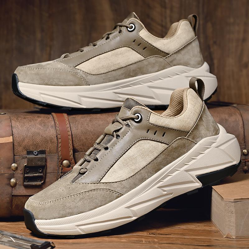 Sneakers Men's Autumn New Outdoor Casual Shoes Light and Breathable Thick-soled Non-slip Large-size Dad Shoes Men