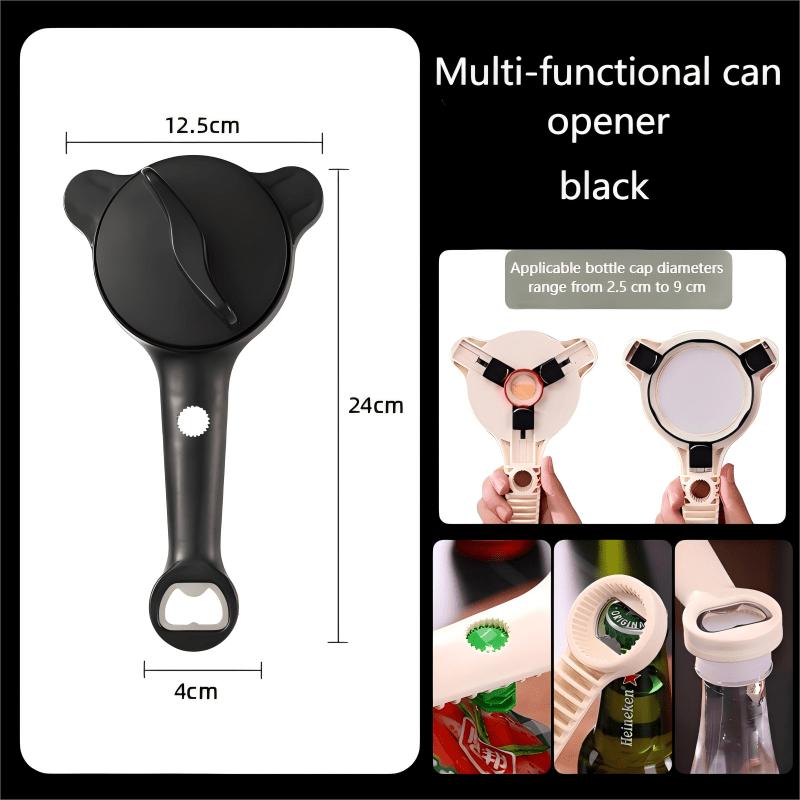 Adjustable Multifunctional Can Opener with High Torque, a Versatile Kitchen Tool Designed with an Ergonomic Grip for Easy Opening of Jars And Bottles.