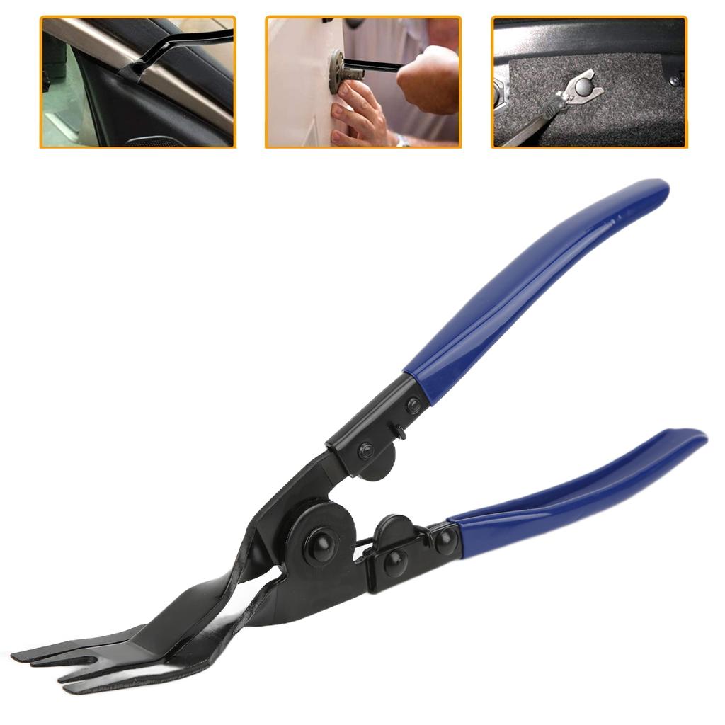 Clip Removal Plier Upholstery Trim Clip Fastener Remover Tool Blue Manganese Steel