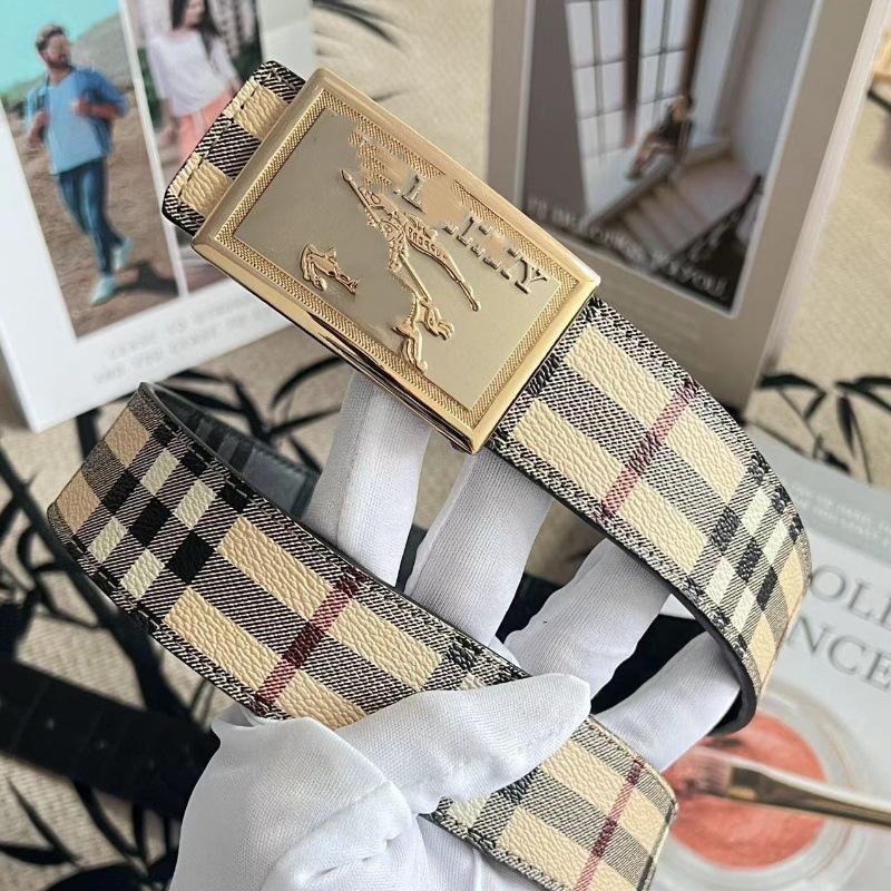 Klassischer Herren-Doppelseitiger Geprägter Rindsledergürtel mit Glatter Schnalle - Vielseitig für Business oder Freizeit