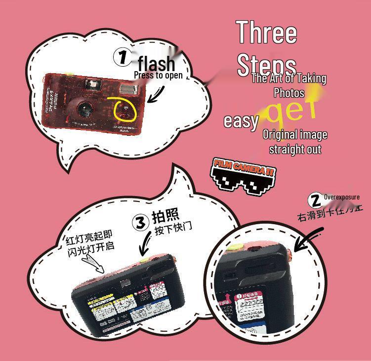 Superstar Yesstar Retro Disposable Camera with Color Film (Includes Scan)