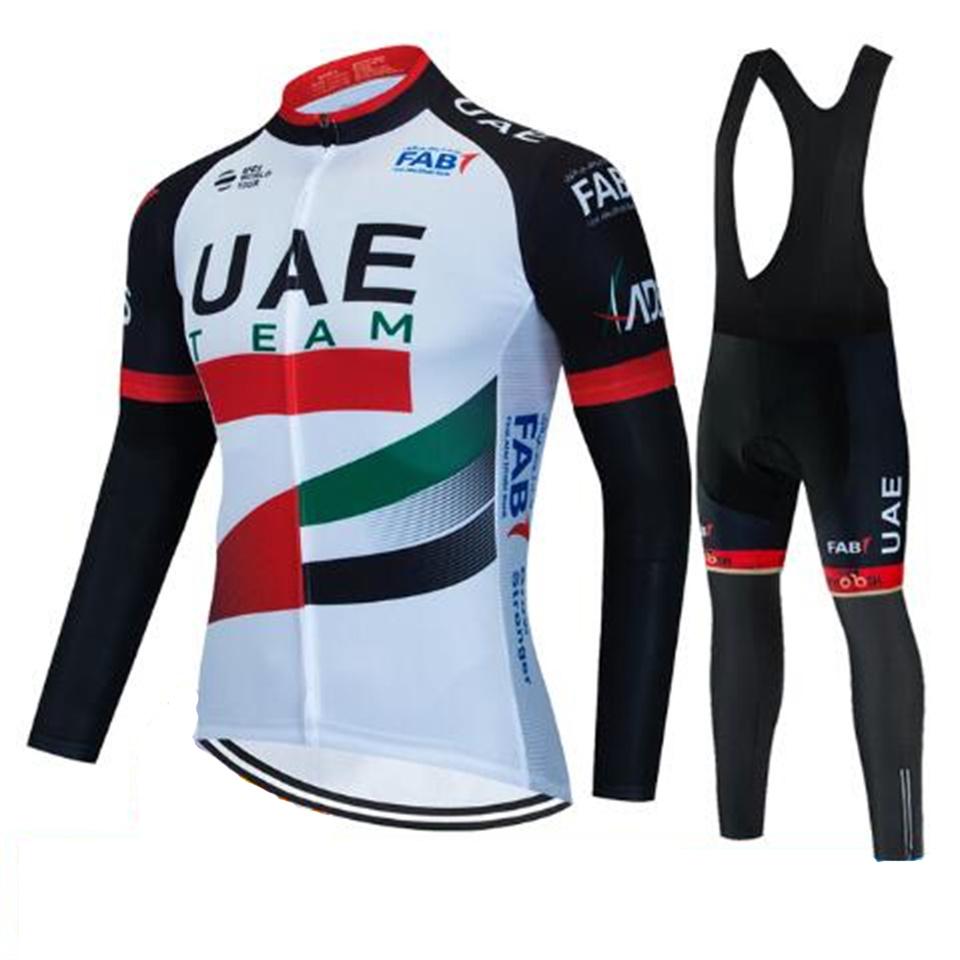 2026 Uae Team Autumn Cycling Jersey Set Bicycle Sportwear MTB Maillot Ropa Ciclismo Road Bike Uniform Long Sleeve Bicicleta Clothing