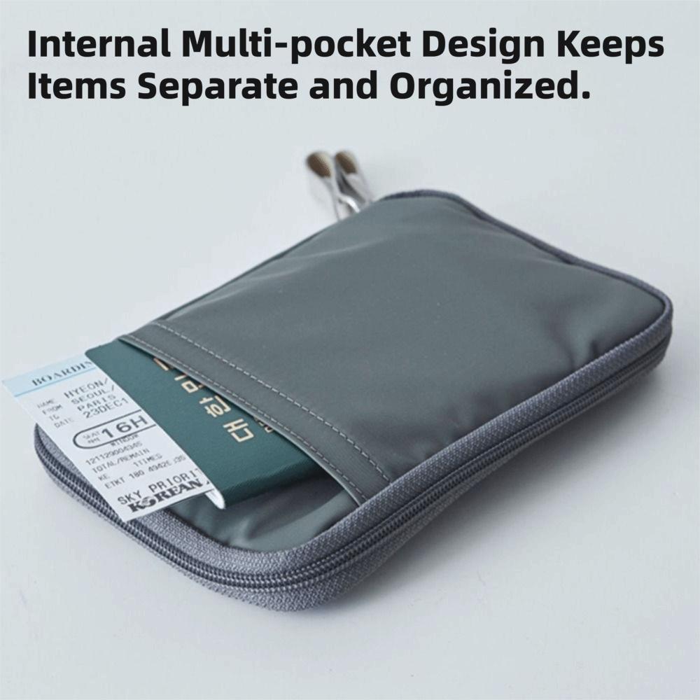 Einfarbiges Reiseportemonnaie Ticketaufbewahrung Wasserabweisend Passhülle Koreanisches Nylon Multifunktion Kreditkartenhalter Reise