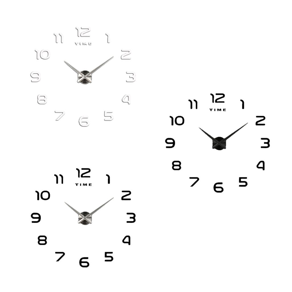 Moderne Super Large Size Metal Analog Innendørs Vegg Klokke Stue Cafe Dekor