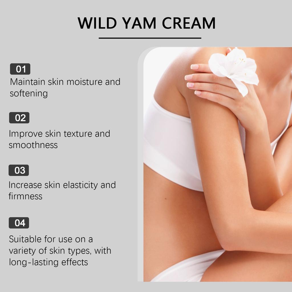 Yam Cream, Women's Nourishing Cream Skin Moisturizing Hydrating Massage Balancing Body Care Cream