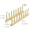 Bamboo Dish Plates Drying Rack Drainboard Storage Holder Drainer Stand Wooden Kitchen Cabinet Organizer For Plate/ Bowl/ Cup