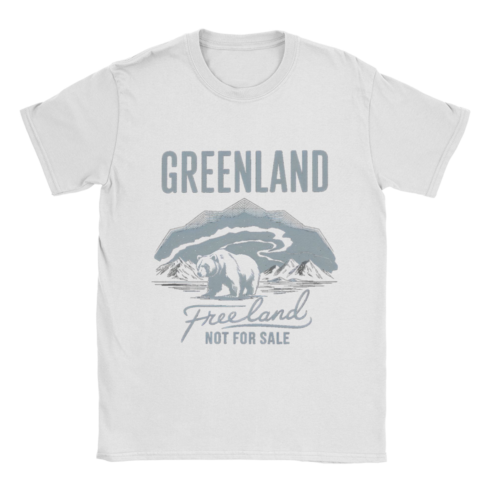 Гренландия Не Продается Хлопковая Футболка Для Мужских Летних Футболок Круглый Вырез Хип-Хоп Футболка Оверсайз Повседневная Одежда S