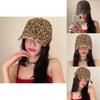 Vintage Leopard Print Adjustable Baseball Cap For Women With Embroidered Style And Sun Protection