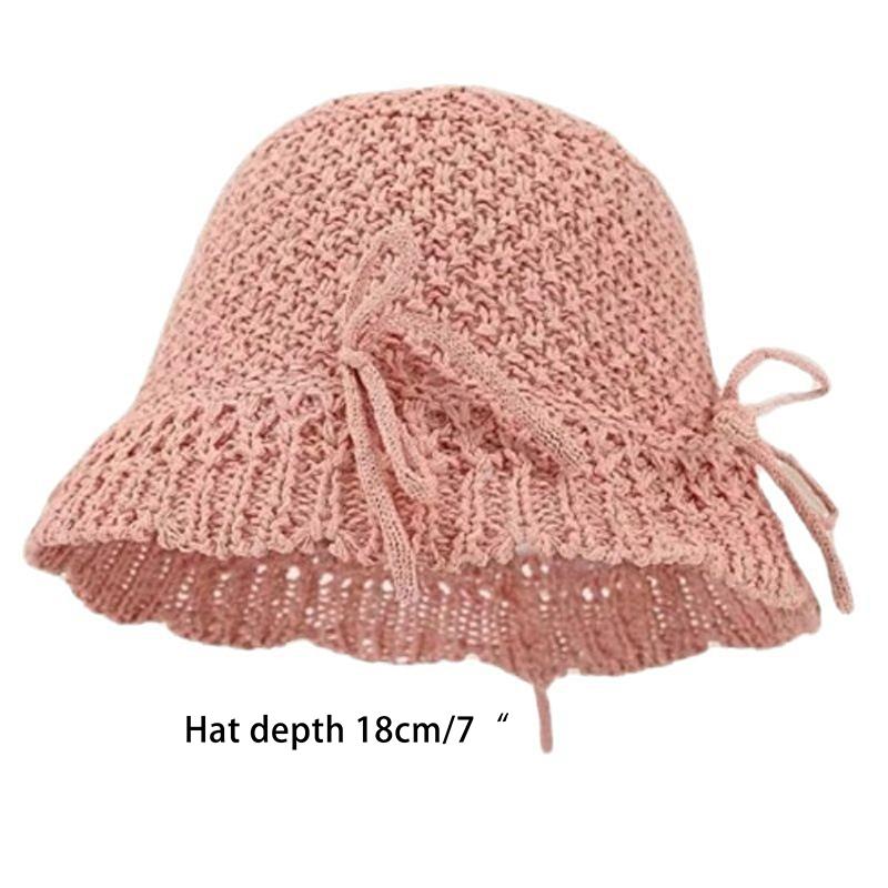 Beach Korean Straw Hat Summer Women Visor Breathable Chic Bucket Hats Fisherman Cap Hand Weaving Girl Fishing Sun Caps For Women