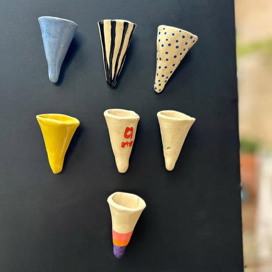 7Pcs/Set 3D Cone Refrigerator Magnet DIY Home Office Kitchen Locker Fridge Miniature