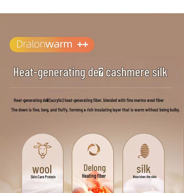 2025 Women's German Velvet Wool Silk Warm Underwear Set - Thick Base Layer for Autumn