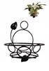 Hanging Wall Planter Black Metal