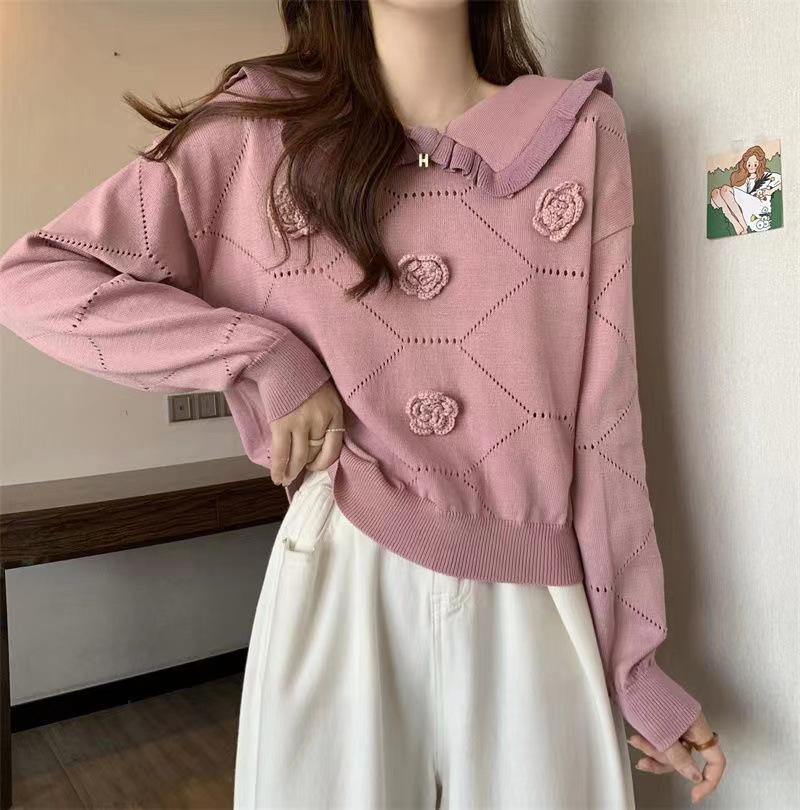 Long-sleeved Sweater Women's Autumn and Winter Doll Neck Short Design Top Sweater