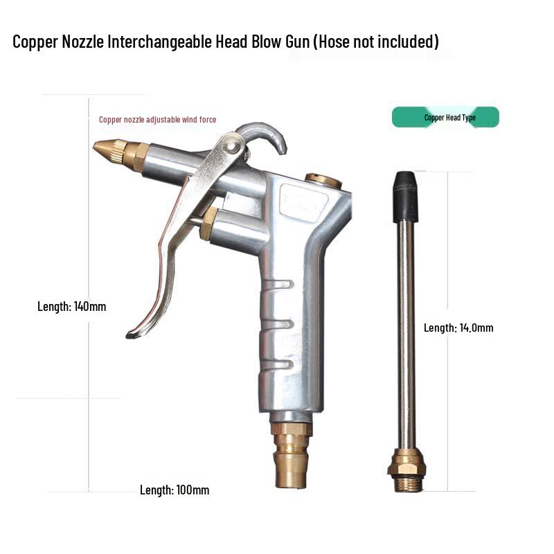 Extended High-Pressure Pneumatic Air Blower & Dusting Gun Tool