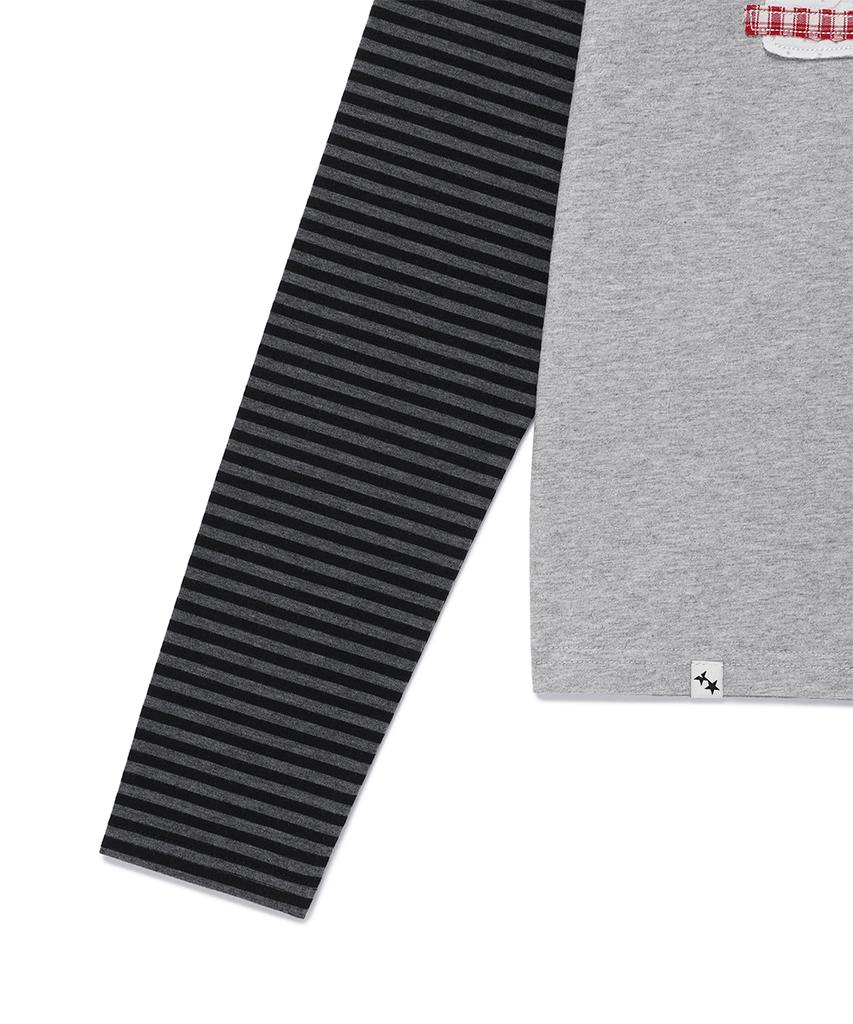 CAVISH Old Glory Ringer Layered Ls Tee Gray(Cv2Gfft558A)