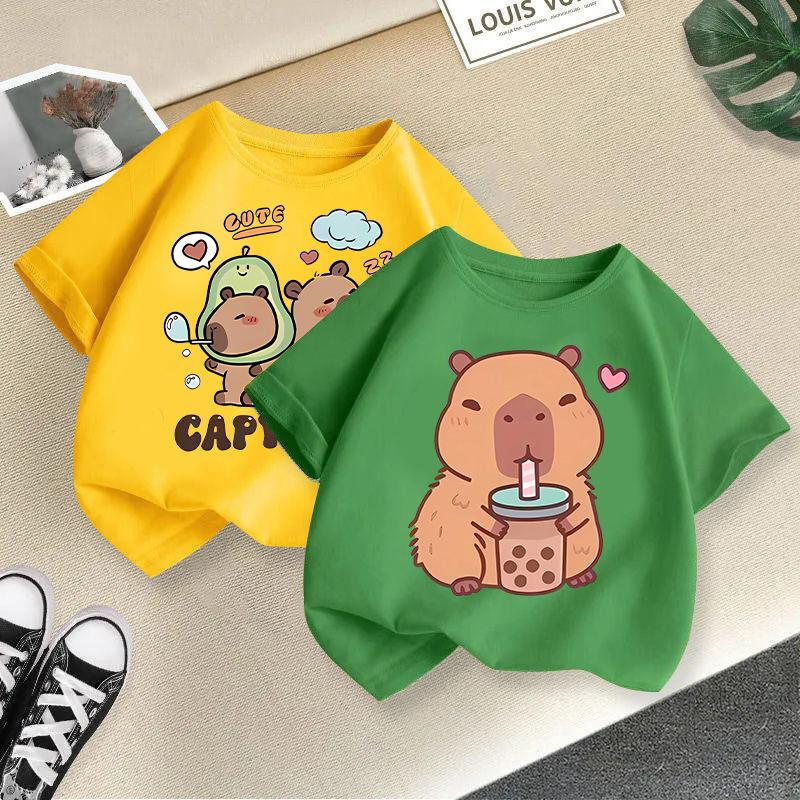Children's Casual Short-sleeved T-shirt - Summer Boys' And Girls' Cute T-shirt