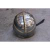 16 Ga Steel Medieval Knight Viking Vendel Helmet Brass Accent Nasal Helmet