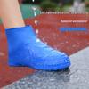 Mid-Calf Waterproof Latex Rain Shoe Covers with Non-Slip Sole – Thick, Elastic, and Portable