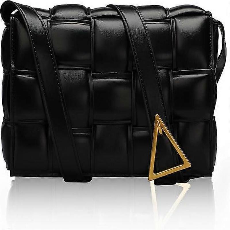 Woven Padded Cassette Crossbody Trend Shoulder Bag Clutch Bag Squ