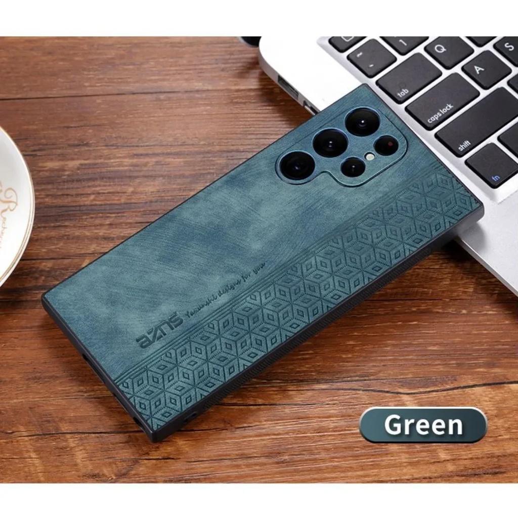 Luxury Leather Business Phone Case for Samsung Galaxy S24 S21 S22 S23 Ultra Plus S24 FE A55 A35 A25 A15 A05 5G Shockproof Cover