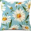 Spring and Summer Pillowcase Bedroom Living Room Sofa Pillowcase Linen Floral Decoration Pillow Cushion