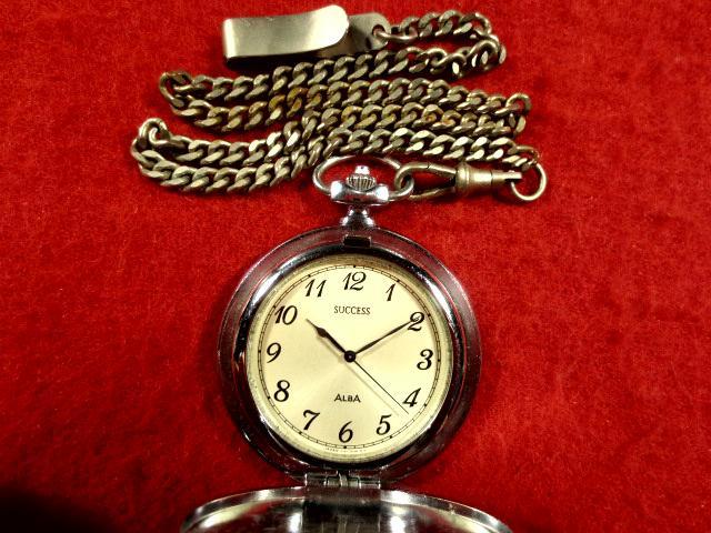 [USED] ALBA SUCCESS Pocket Watch Silver