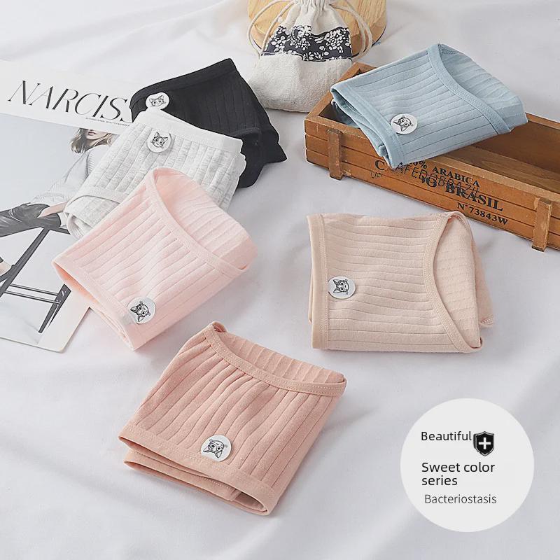 Women's Mid-Waist Cotton Briefs - Breathable, Comfortable, Solid Color