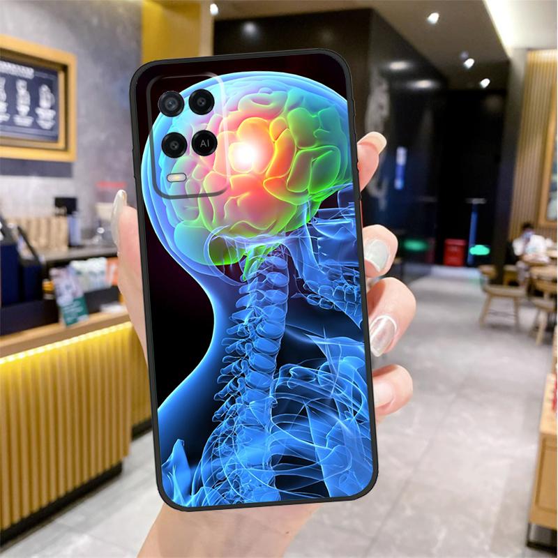 Medical Human Organs Brain Case For Oppo A80 A40 A60 A18 A38 A58 A78 A98 A96 A76 A16 A94 A74 A54 A15 A17 A57 A77 A5 Pro