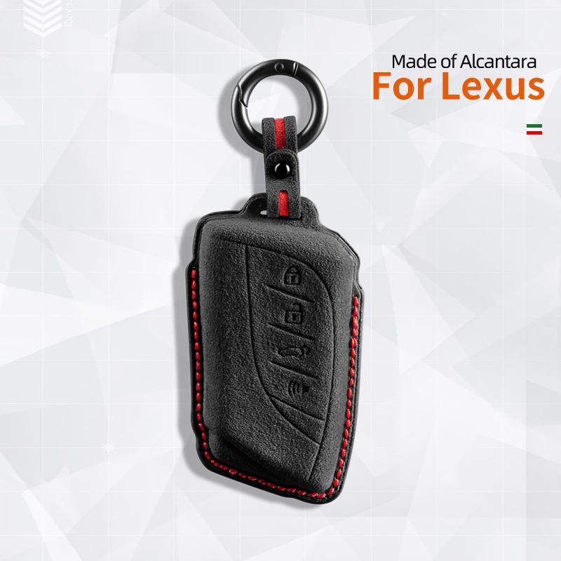 New Suede Key Case Car Key Cover Shell For For Lexus ES NX GS RX UX250 UX260 ES350 LC500 3/4 Button Remote Key Holder Keychain