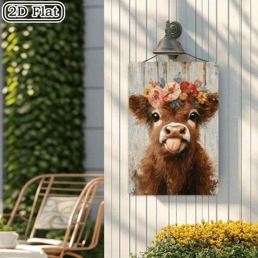 Vintage Cattle Ranch Metal Tin Sign 8x12 Inch Rustic Farmhouse Wall Art Country Western Decor Bar Garage Man Cave Outdoor