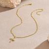 Geometric Cross Pendant Necklace For Women With Gold Plated Copper Chain Perfect For Daily Wear