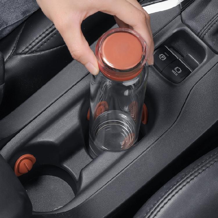Water Cup Limiter Car Console Cup Holder Enhancers Flexible Silicone Inserts Noise Reduction For Stable Beverage Holding