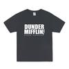 The Office Dunder Mifflin Logo T-shirt, Unisex Oversized Korte Mouw Tee, NBC TV Show Grafisch Shirt voor Mannen & Vrouwen
